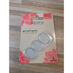 Sof Sole Apara Women's Gel Soft Spots Comfort Cushions 6-Pack - Clear